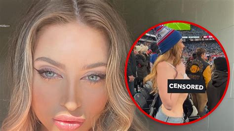 OnlyFans Model Ava Louise Flashes Chest at NFL Game After。